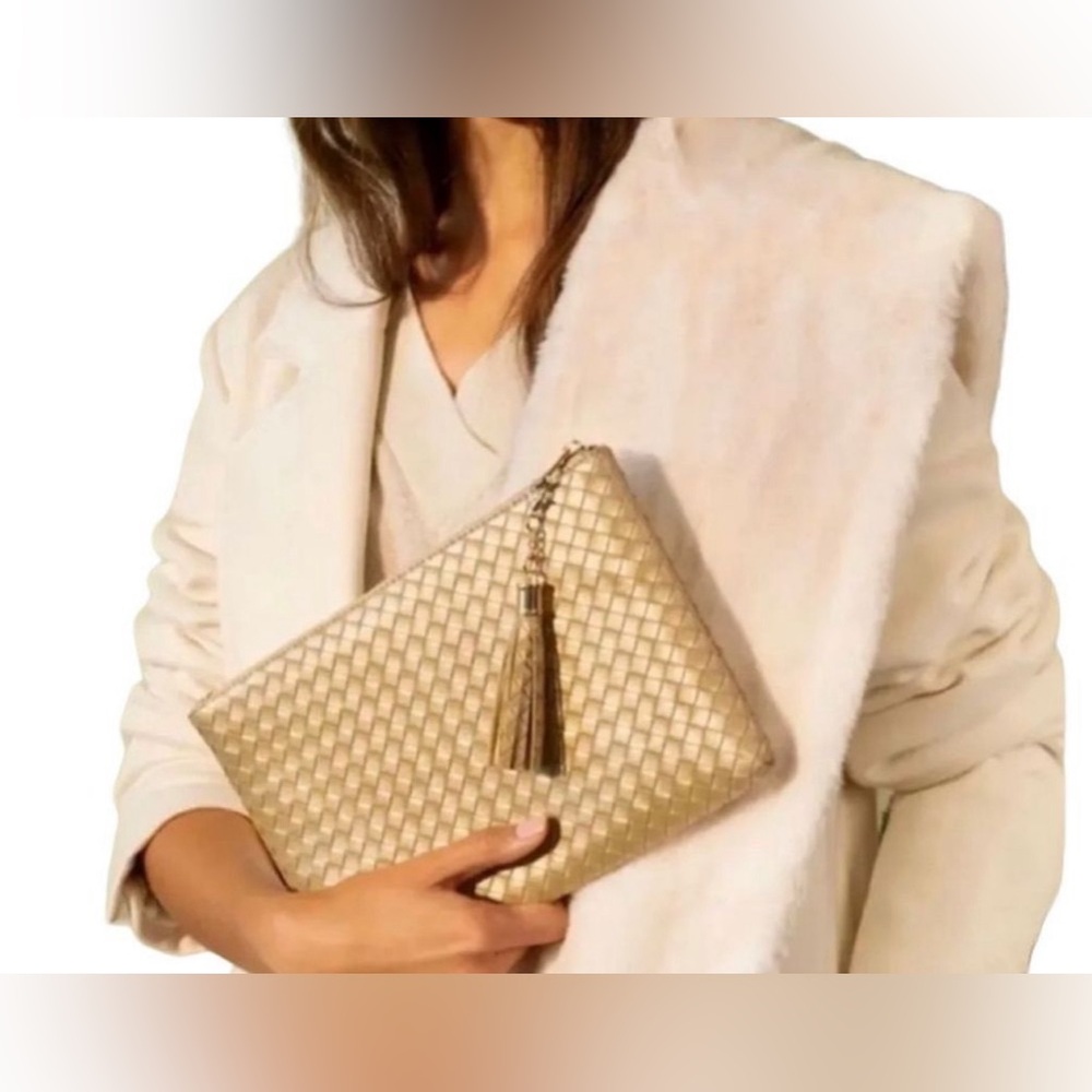 |NWT Virginia Wolf Mimi Woven Pouch